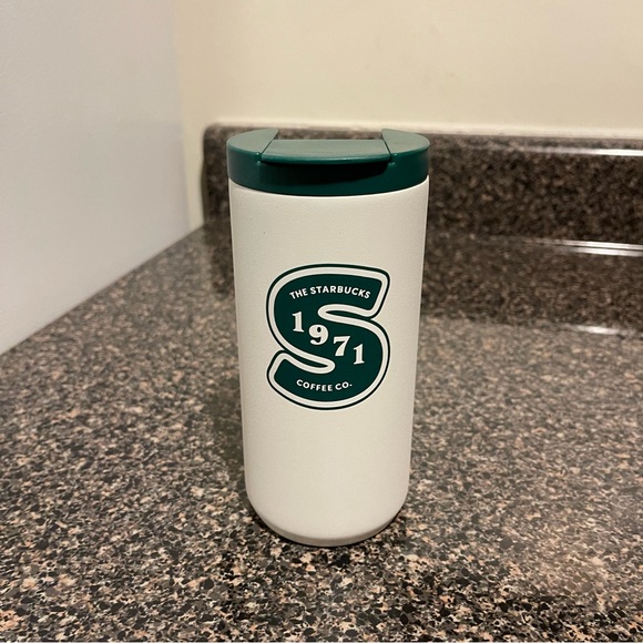 Starbucks NWT 12oz 1971 Heritage Coffee Stainless Steel White Tumbler - Picture 2 of 6